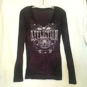 Affliction shirt.